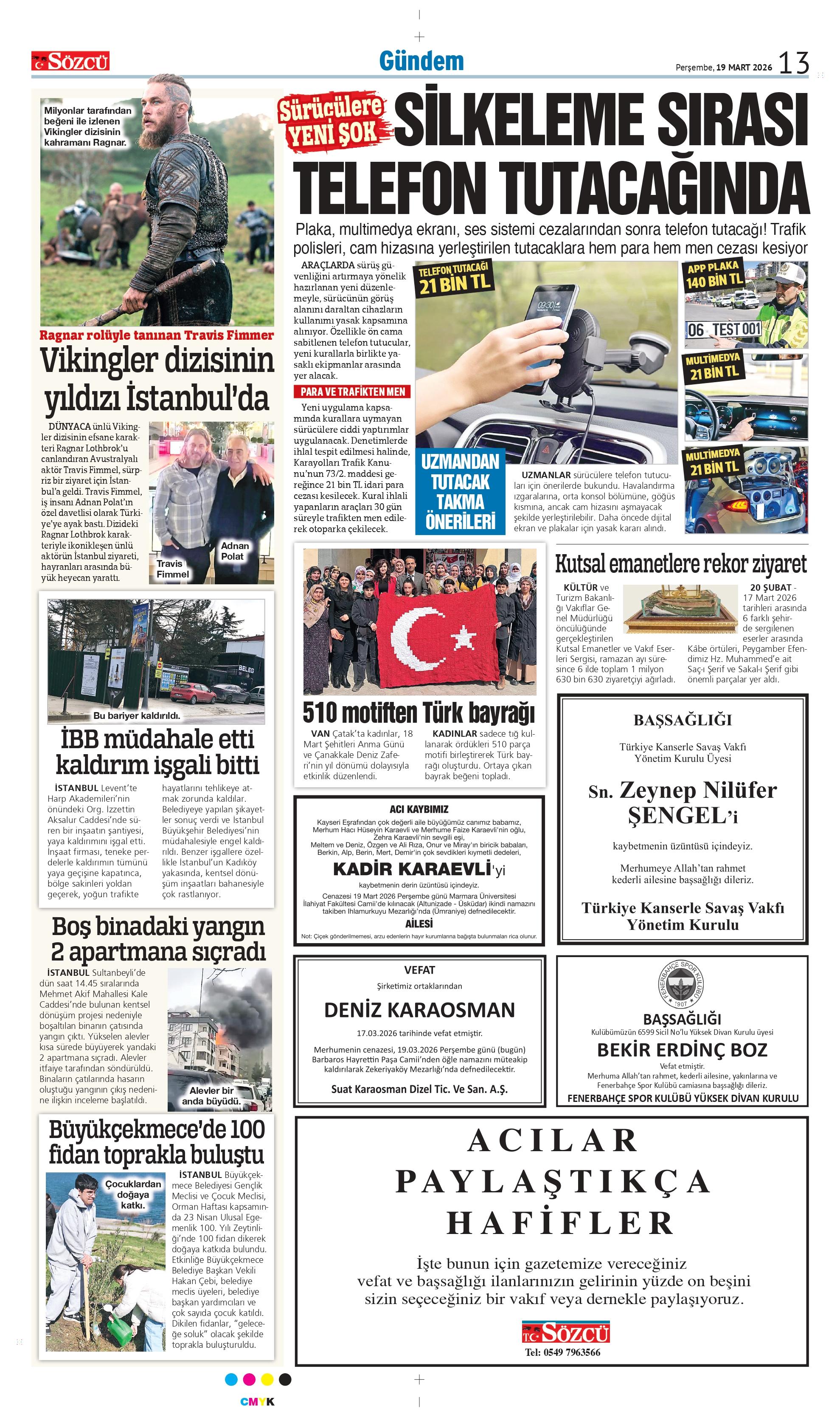 19 MART 2026 VEFAT İLANLARI