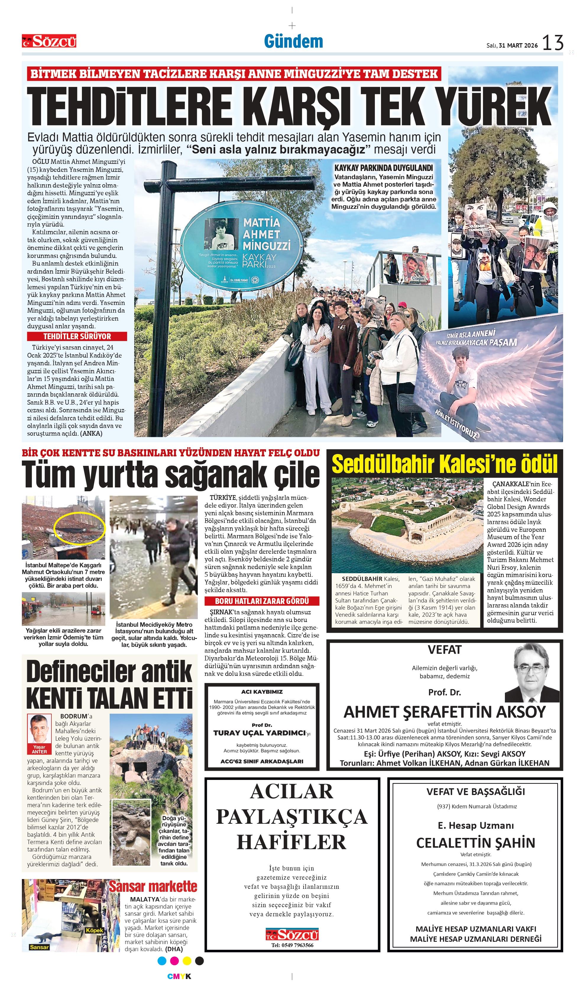 31 Mart 2026 vefat ilanları