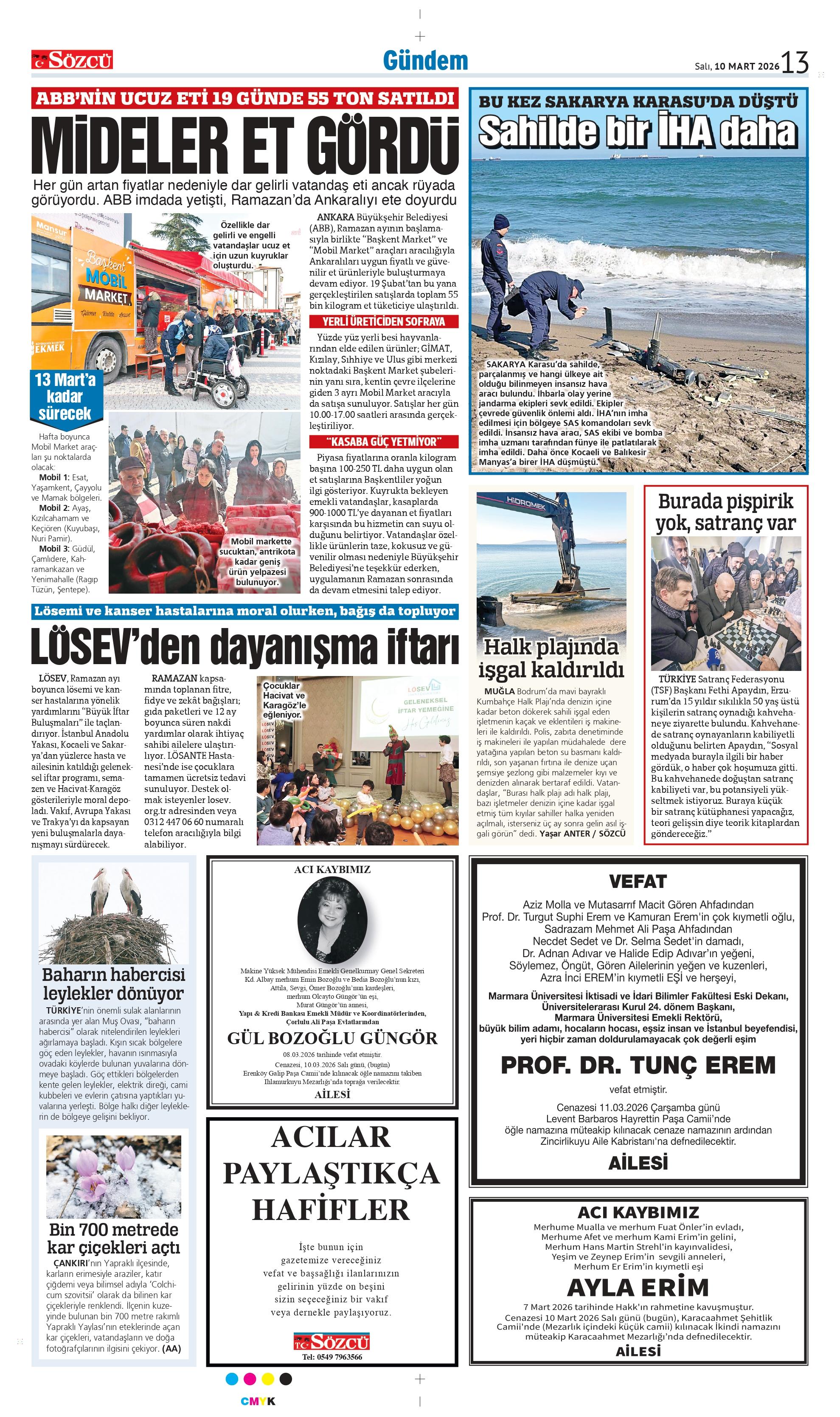 10 MART 2026 VEFAT İLANLARI