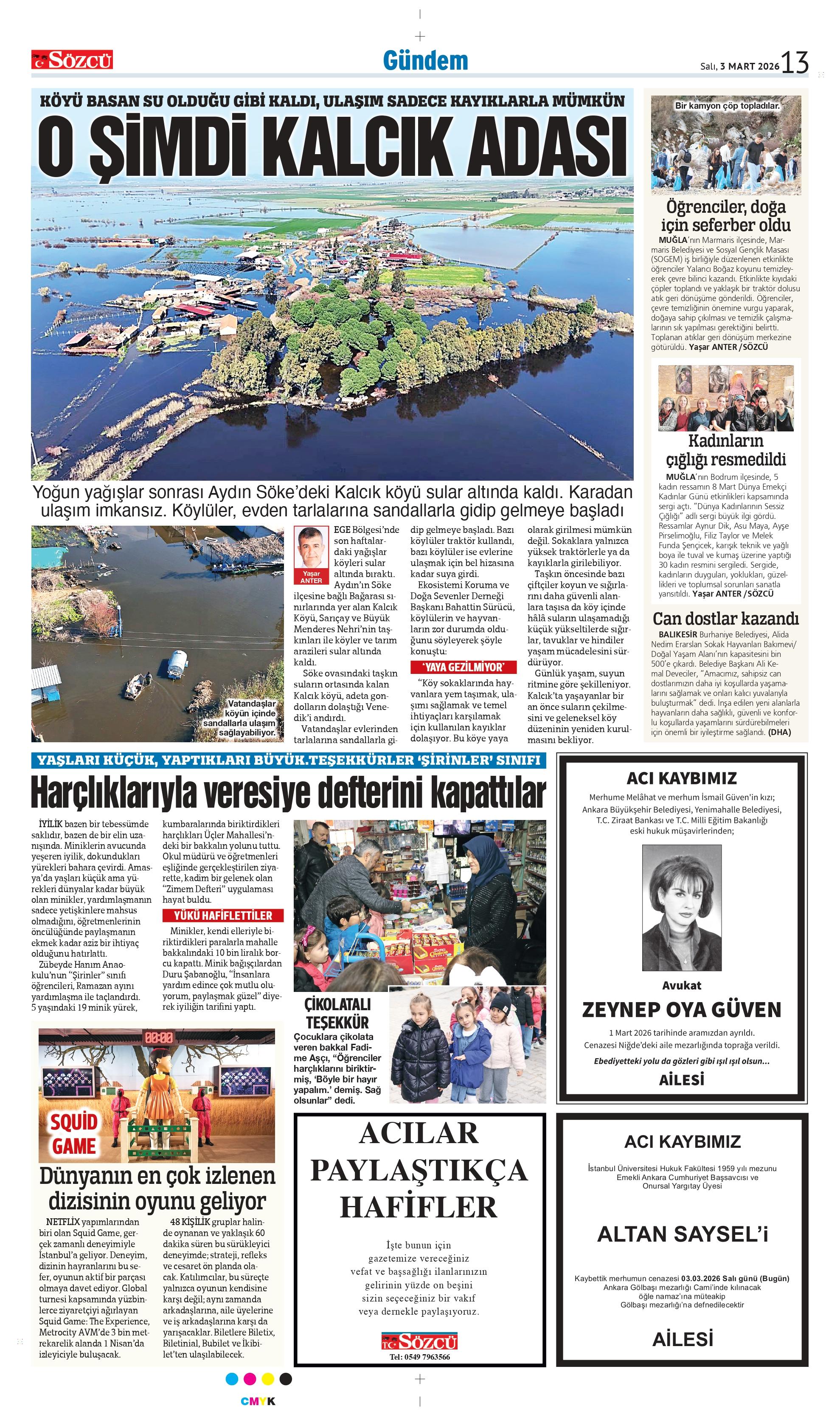 03 MART 2026 VEFAT İLANLARI